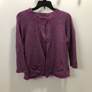 Purple and gray Talbots cardigan size M